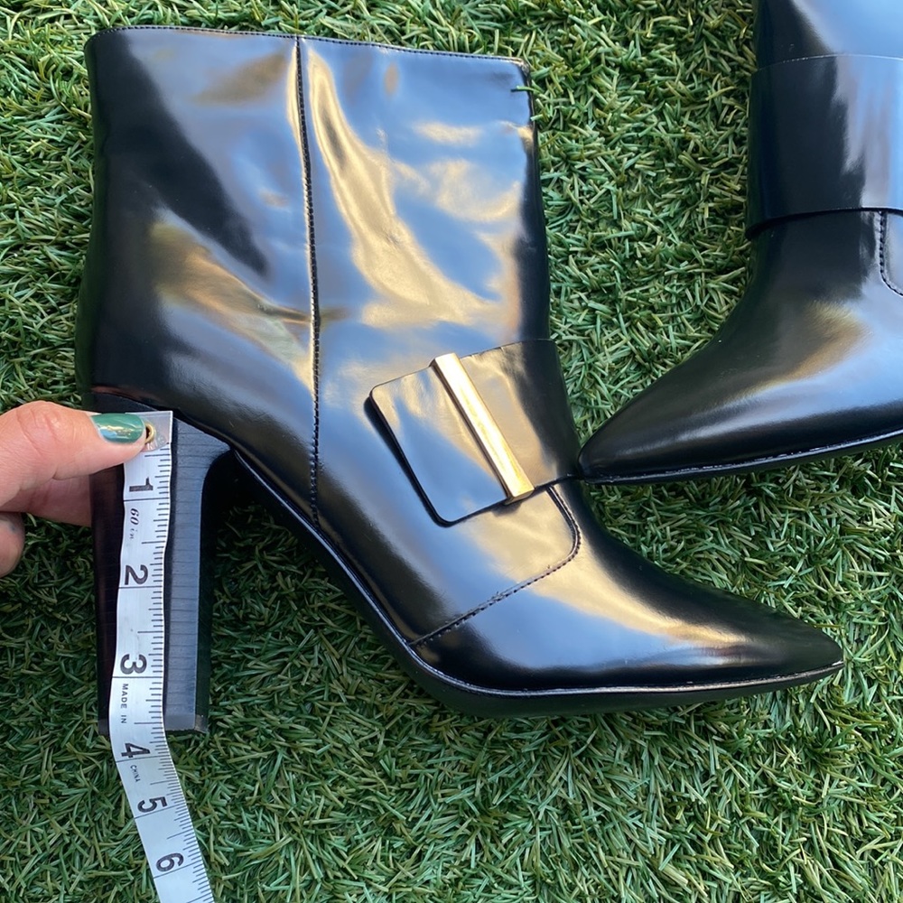 See by Chloe Patent Leather Gold Buckle Boots - Picture 11 of 14
